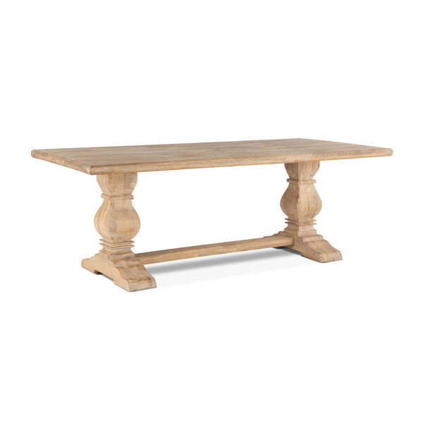 Ophelia & Co. Katharine Mango Solid Wood Trestle Dining Table & Reviews